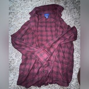 men’s apt 9 red flannel